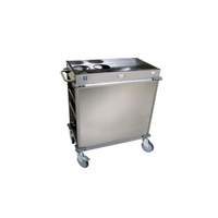 Cadco MobileServ® (4) Airpot Well Stainless Mobile Beverage Cart - BC-2-LST