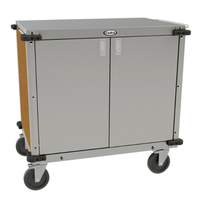Cadco Enclosed Base Stainless Steel Locking Utility Cart - CC-LUC-L*