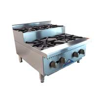 Comstock Castle 24in Countertop 4 SautÃ© Burner Gas Step-Up Hot-Plate - CSSUHP24 