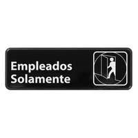 Winco 9in x 3in Employees Only- Signage in Spanish/EspaÃ±ol - SGN-361 