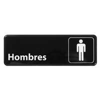 Winco 9" x 3" --MEN-- Signage in Spanish/Español - SGN-368