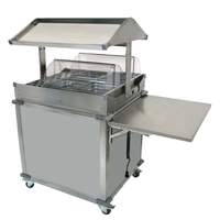 Cadco MobileServÂ® Deluxe Grab & Go Stainless Merchandising Cart - CBC-GG-2-LST 