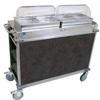 Cadco MobileServ Junior Mobile Hot Buffet Cart (4) Half Steam Pans - CBC-HH-L*-4 