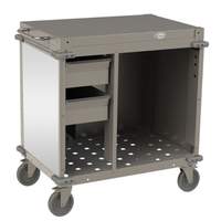 Cadco Open Cabinet Base Small Stainless Mobile Demo/Sampling Cart - CBC-SDCX-LST 