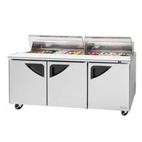 Turbo Air 72in Sandwich Salad Prep Unit With Clear Lids - TST-72SD-N-CL 