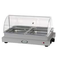 Cadco Heavy Duty Countertop Double Buffet Server with Rolltop Lid - WTBS-2N-HD 