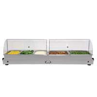 Cadco Heavy Duty 2 Zone Grand Buffet Server with Rolltop Lids - WTBS-5N-HD 