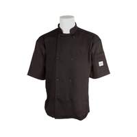 Mercer Culinary Millenia Series Black Short Sleeve Chef Coat - XXXL - M60013BK3X 