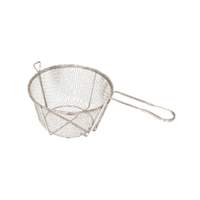 Winco 10-1/2" Nickel Plated Round Wire Mesh Fry Basket - FBR-11