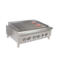 Comstock Castle 36in Wide Countertop Gas Lava Rock Charbroiler - CCHLB36 