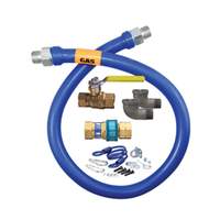 Dormont 72" Blue Hose 3/4" Gas Connector Kit w/ Quick Disconnect - 1675KIT72