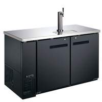 Falcon Food Service ADD-2 59in Dual Keg Draft beer cooler with Black Vinyl Exterior 