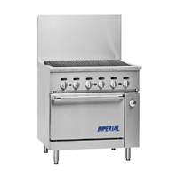 Imperial Pro Series 24" Gas Range Match Radiant Chabroiler w/ Oven - IR-24BR-120