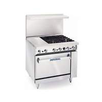 Imperial Pro Series 36in Gas Range with (4) Burners & 12in Manual Griddle - IR-4-G12-C 