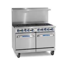 Imperial Pro Series 48" (8) Burner Gas Open Range w/ Convection Oven - IR-8-C-XB