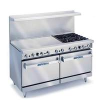 Imperial Pro Series 72in Gas (4) Open Burner Range with 48in Griddle - IR-4-G48-CC 