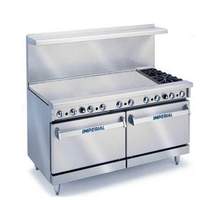 Imperial Pro Series 72in Gas (2) Open Burner Range with 60in Griddle - IR-2-G60 