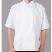 Mercer Culinary Genisis Unisex White Short Sleeve Chef Jacket - XXL - M61012WH2X 