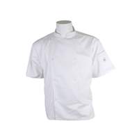 Mercer Culinary Genisis Unisex White Short Sleeve Chef Jacket - XL - M61012WH1X 