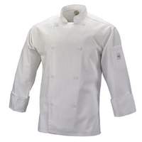 Mercer Culinary Genisis Unisex White Long Sleeve Chef Jacket - M - M61010WHM 