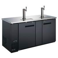 Falcon Food Service ADD-3 69in Triple Keg Draft beer cooler with Black Vinyl Exterior 