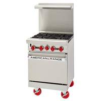 American Range 24in Commercial (4) Burner Gas Range with Innovection Oven - AR-4-NV 