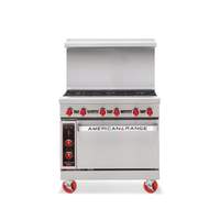 American Range 36in Gas Range with (4) 18in Wide Burners & (1) Convection Oven - AR36-4C 