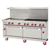 American Range 60in Commercial (2) Burner Gas Range with 48in Manual Griddle - AR-48G-2B-CC 
