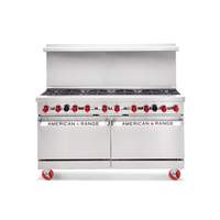 American Range 72in Commercial 12 Burner Gas Range with (2) Convection Ovens - AR-12-CC 