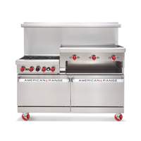 American Range 60in Commercial (4) Burner Gas Range with 36in Raised Griddle - AR-4B-36RG-CC 