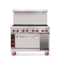 American Range 48in Charbroiler Gas Range with Innovection Oven & Storage Base - AR-4RB-NVL-SBR 