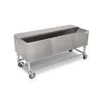 John Boos 48"W x 24"D 300 Series Stainless Steel Mobile Ice Chest - UBBB-2448-X 