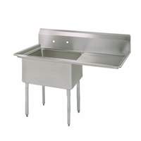 BK Resources 1 Compartment 18x18x12 Stainless Steel Sink - ES-1-18-12-18R