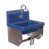 BK Resources ION™ 14" x 10" x 5" Antimicrobial Hand Sink w/ Side Splashes - APHS-W1410-SSBKKPG