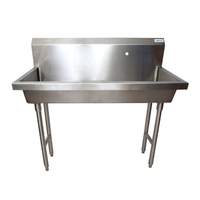 BK Resources 48" Two Faucet Freestanding Stainless Handwash Sink - MSHS-48F1