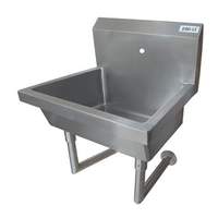 BK Resources 24" Wall Mount Single Faucet Handwash Sink - MSHS-24W1