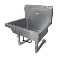 BK Resources 24in Wall Mount Single Faucet Handwash Sink - MSHS-24W1B 