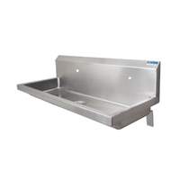 BK Resources 48" ADA Compliant Wall Mount Two Faucet Handwash Sink - MSHSA-48W1