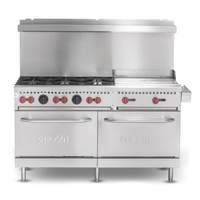 Vulcan SX Series 60in (6) Burner Gas Range with 24in Griddle - SX60F-6B24G 