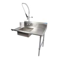 BK Resources 60in Right-to-Left Operation Soiled Dishtable with Faucet - BKSDT-60-R-P-G 