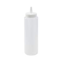 Winco 8 Oz Clear Plastic Squeeze Bottle - 6 Per Pack - PSB-08C
