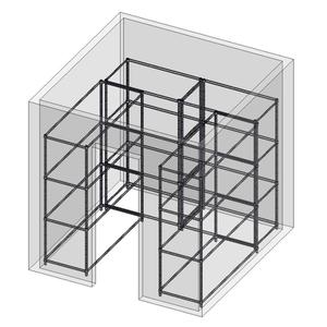 Quantum Food Service Epoxy Wire Shelving Kit For 8' x 8' Walk-In Cooler/Freezer - WR74-2442P (2) + WR74-2460P (2)