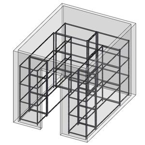 Quantum Food Service Epoxy Wire Shelving Kit For 8' x 10' Walk-In Cooler/Freezer - WR74-2442P (2) + WR74-2460P (2) + WR74-2424P (2)
