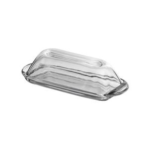 Anchor Hocking Presence 7.25" Clear Glass Butter Dish w/ Cover - 4 Per Case - 64190AHG18