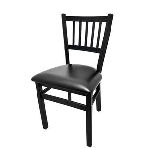Oak Street Manufacturing Vertical Back Metal Dining Chair w/ Vinyl Seat - SL2090