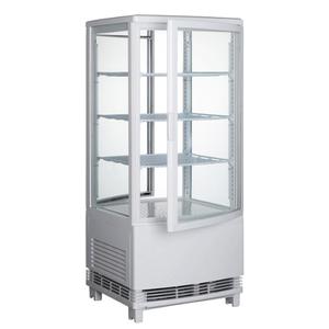 Winco 17in Countertop White Refrigerated 4-Tier Display Case - CRD-1 
