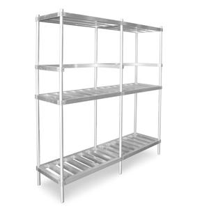 John Boos 93" 3 Shelf Aluminum Keg Rack w/ 10 Keg Capacity - ALKR-2093-X