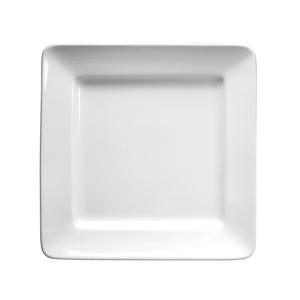Oneida Buffalo Bright White 7Â¼" Porcelain Square Plate - 3dz - F8010000127S 