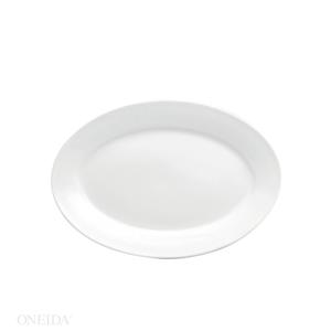 Oneida Buffalo Bright White 11-3/4"x8-5/16" Oval Porcelain Platter - F8010000361