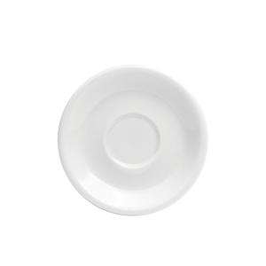 Oneida Buffalo Bright White 4Â¼" Round Porcelain A.D Saucer - 3dz - F8010000505 